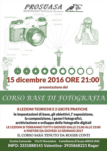 Roger Conti fotografo tiene un corso base di fotografia