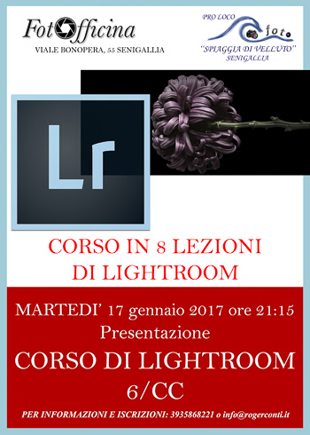 Roger Conti fotografo tiene il corso di Lightroom