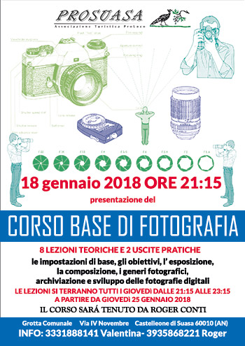 Roger Conti fotografo tiene un corso base di fotografia