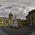 Ostra Vetere Piazza Don Minzoni con il Palazzo Comunale